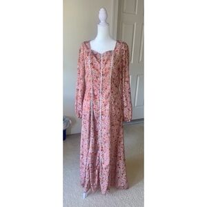 Floral Pink Maxi Dress